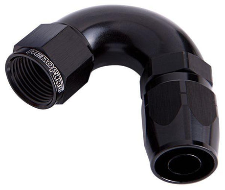 Aeroflow 550 Series Cutter One-Piece Full Flow Swivel 120° Hose End -12AN (AF554-12BLK) AF554-12BLK