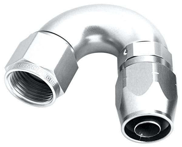 Aeroflow 550 Series Cutter One-Piece Full Flow Swivel 150° Hose End -4AN (AF555-04S)