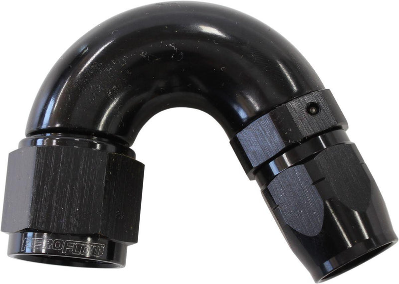 Aeroflow 550 Series Cutter Style One Piece Swivel 150° Stepped Hose End -8AN to -6 Hose (AF555-06-08BLK) AF555-06-08BLK