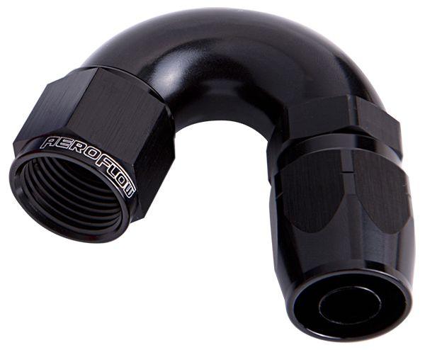 Aeroflow 550 Series Cutter One-Piece Full Flow Swivel 150° Hose End -6AN (AF555-06BLK) AF555-06BLK