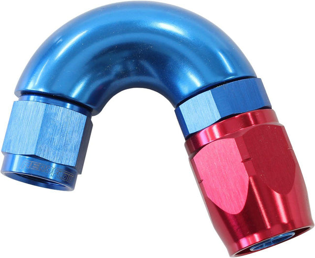 Aeroflow 550 Series Cutter Style One Piece Swivel 150° Stepped Hose End -6AN to -8 Hose (AF555-08-06) AF555-08-06