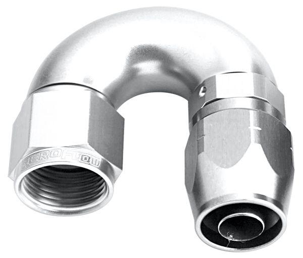 Aeroflow 550 Series Cutter One-Piece Full Flow Swivel 180° Hose End -4AN (AF556-04S)