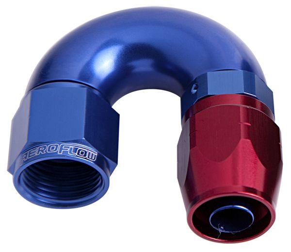 Aeroflow 550 Series Cutter One-Piece Full Flow Swivel 180° Hose End -4AN (AF556-04)