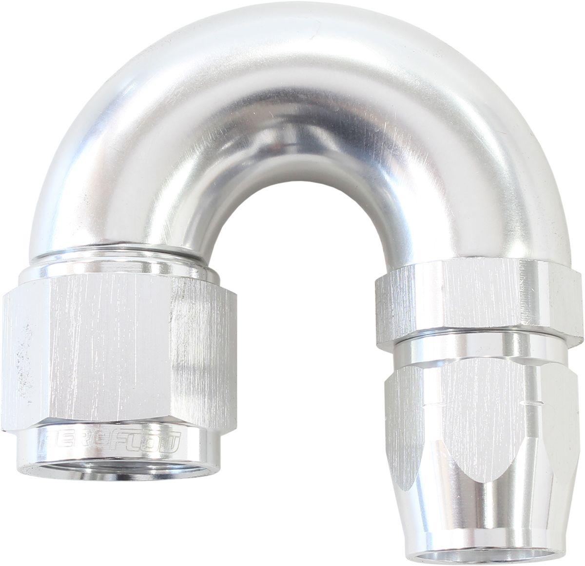 Aeroflow 550 Series Cutter Style One Piece Swivel 180° Stepped Hose End -8AN to -6 Hose (AF556-06-08S) AF556-06-08S