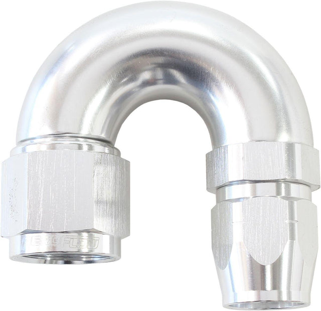 Aeroflow 550 Series Cutter Style One Piece Swivel 180° Stepped Hose End -8AN to -6 Hose (AF556-06-08S) AF556-06-08S