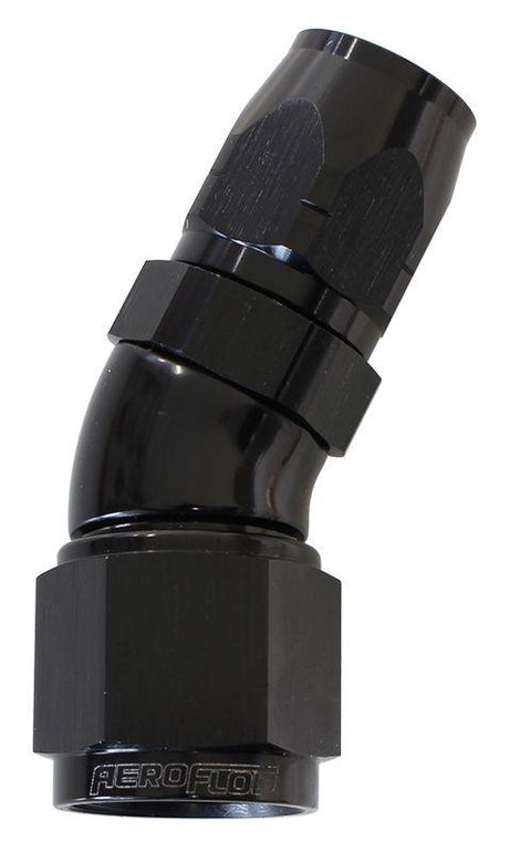 Aeroflow 550 Series Cutter Style One Piece Swivel 30° Stepped Hose End -6AN to -8 Hose (AF557-08-06BLK) AF557-08-06BLK
