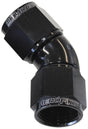 Aeroflow 45° Full Flow Female Coupler -6AN (AF563-06BLK) AF563-06BLK