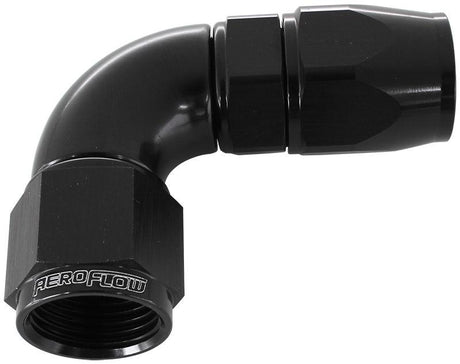 Aeroflow 570 Series PTFE 90° Hose End -8AN (AF573-08DBLK) AF573-08DBLK
