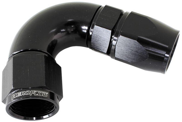 Aeroflow 570 Series PTFE 120° Hose End -8AN (AF574-08DBLK) AF574-08DBLK