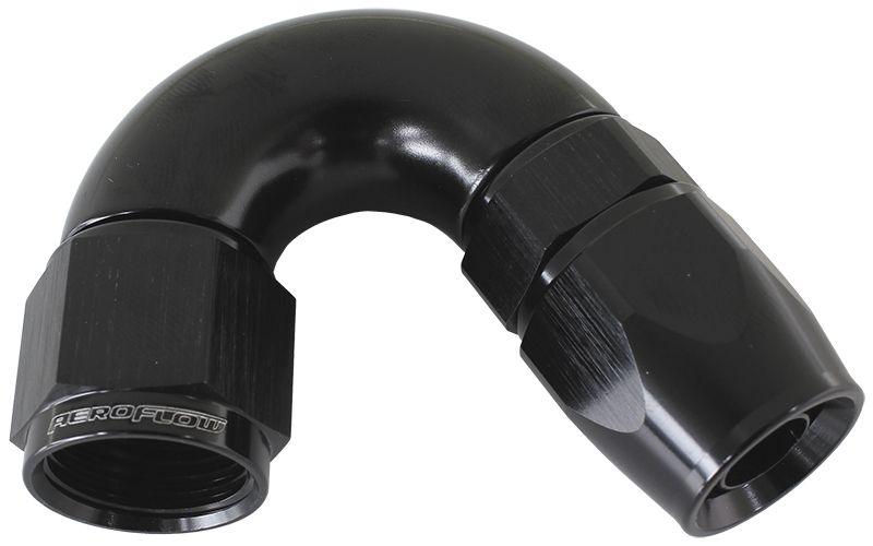 Aeroflow 570 Series PTFE 150° Hose End -3AN (AF575-03DBLK)