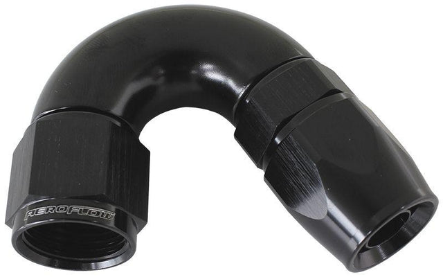 Aeroflow 570 Series PTFE 150° Hose End -4AN (AF575-04DBLK) AF575-04DBLK