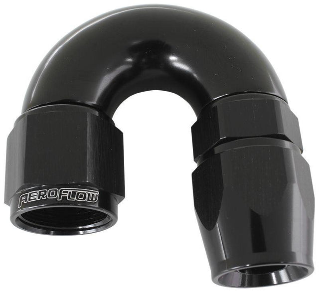 Aeroflow 570 Series PTFE 180° Hose End -16AN (AF576-16DBLK) AF576-16DBLK