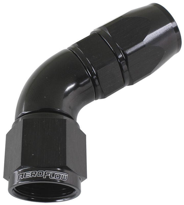 Aeroflow 570 Series PTFE 60° Hose End -8AN (AF578-08DBLK) AF578-08DBLK