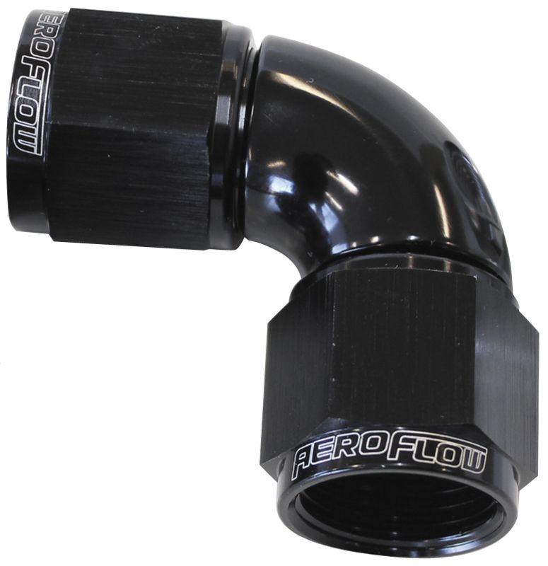 Aeroflow 90° Full Flow Female Coupler -4AN (AF583-04BLK) AF583-04BLK