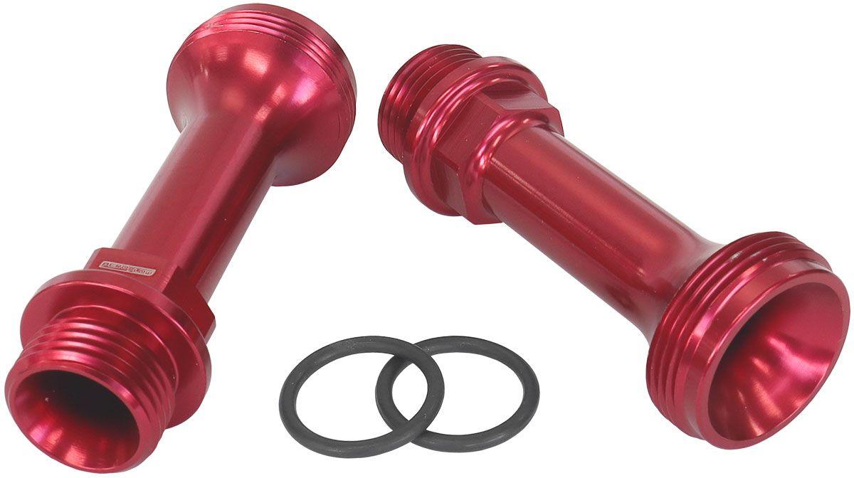 Aeroflow Replacement Billet Adjustable Fuel Log Legs Suit Adjustable Fuel Log (AF64-2037), -8ORB for Holley Carburettors, Red Finish (AF59-2136R)