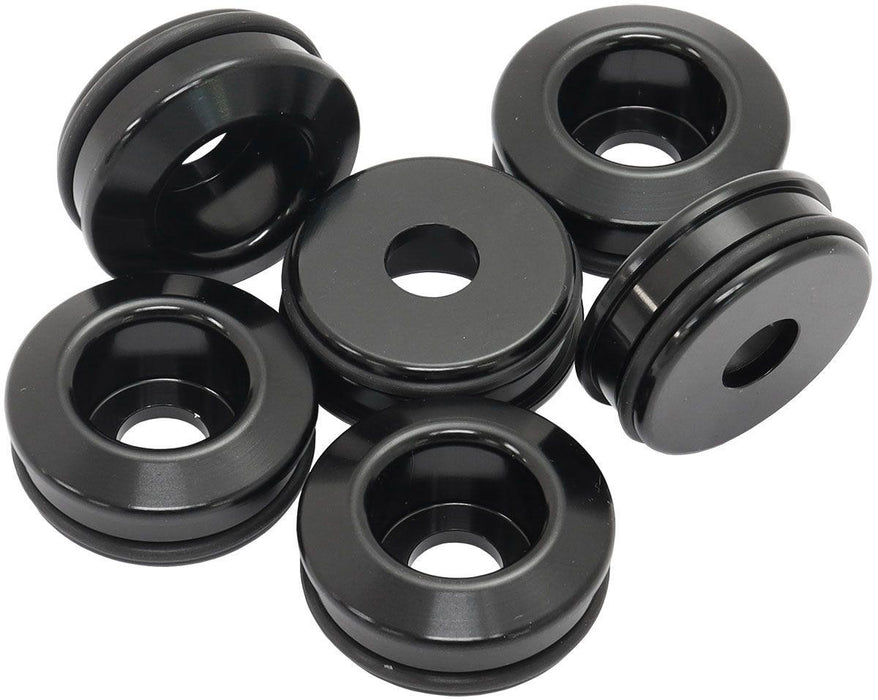 Aeroflow Nissan RB25 Fuel Injector Insert Adapters - Black (AF59-2210)