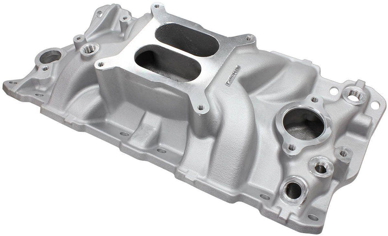 Aeroflow SB Chev Street Dual Plane Intake Manifold, Natural Cast Finish (AF6010-1000) AF6010-1000