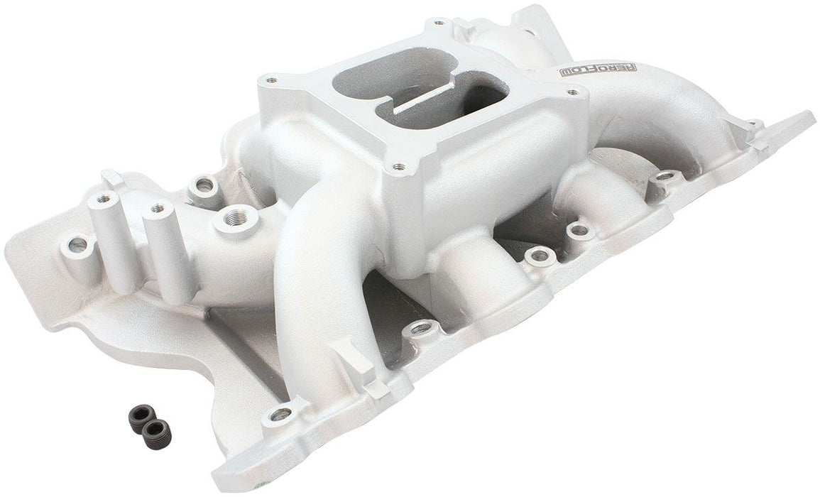 Aeroflow Ford 351 Cleveland Air Gap Dual Plane Intake Manifold, Natural Cast Finish (AF6010-2002)