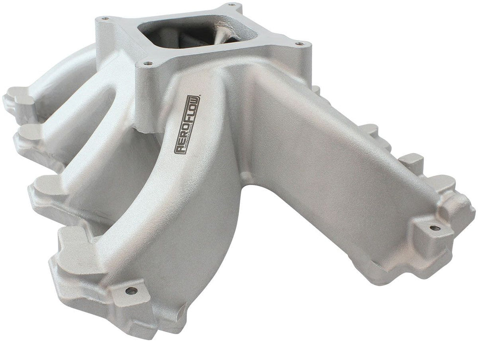 Aeroflow GM LS Cathedral Port Carburettor Hi Rise Single Plane Non-EFI Intake Manifold, Natural Cast Finish (AF6040-5005)