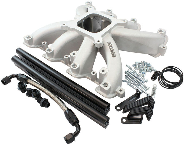 Aeroflow GM LS Cathedral Port Carburettor Street Single Plane EFI Intake Manifold, Natural Cast Finish (AF6050-5000) AF6050-5000
