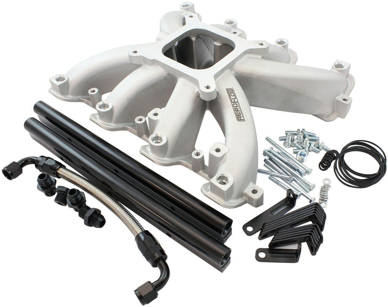 Aeroflow GM LS Cathedral Port Carburettor Street Single Plane EFI Intake Manifold, Natural Cast Finish (AF6050-5000) AF6050-5000