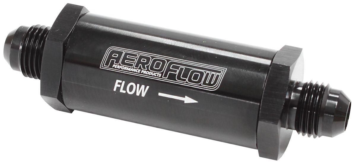 Aeroflow -6AN Turbo Inline Oil Filter 30 Micron (AF607-06BLK) AF607-06BLK