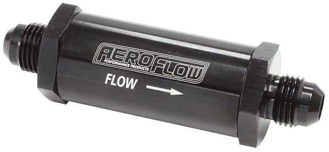 Aeroflow -6AN Turbo Inline Oil Filter 30 Micron (AF607-06BLK) AF607-06BLK