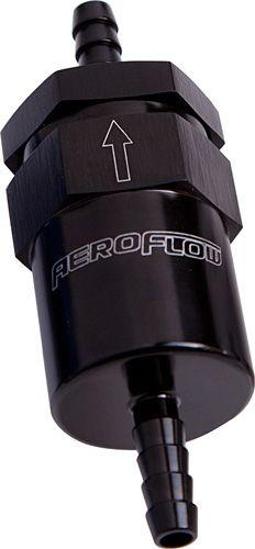 Aeroflow 30 Micron Billet Fuel Filter 1/2" Barb (AF610-08BLK) AF610-08BLK