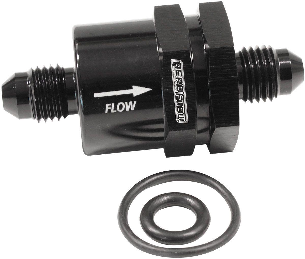 Aeroflow Inline Check Valve -4AN (AF612-04BLK) AF612-04BLK