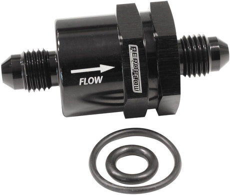 Aeroflow Inline Check Valve -4AN (AF612-04BLK) AF612-04BLK
