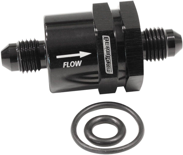 Aeroflow Inline Check Valve -4AN (AF612-04BLK) AF612-04BLK