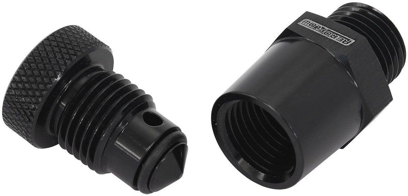 Aeroflow Universal Drain Valve -6 ORB (AF615-02BLK) AF615-02BLK