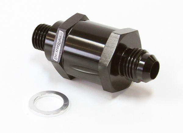 Aeroflow EFI Fuel Pump Check Valve -6AN (M12 x 1.5mm) (AF615-06BLK) AF615-06BLK