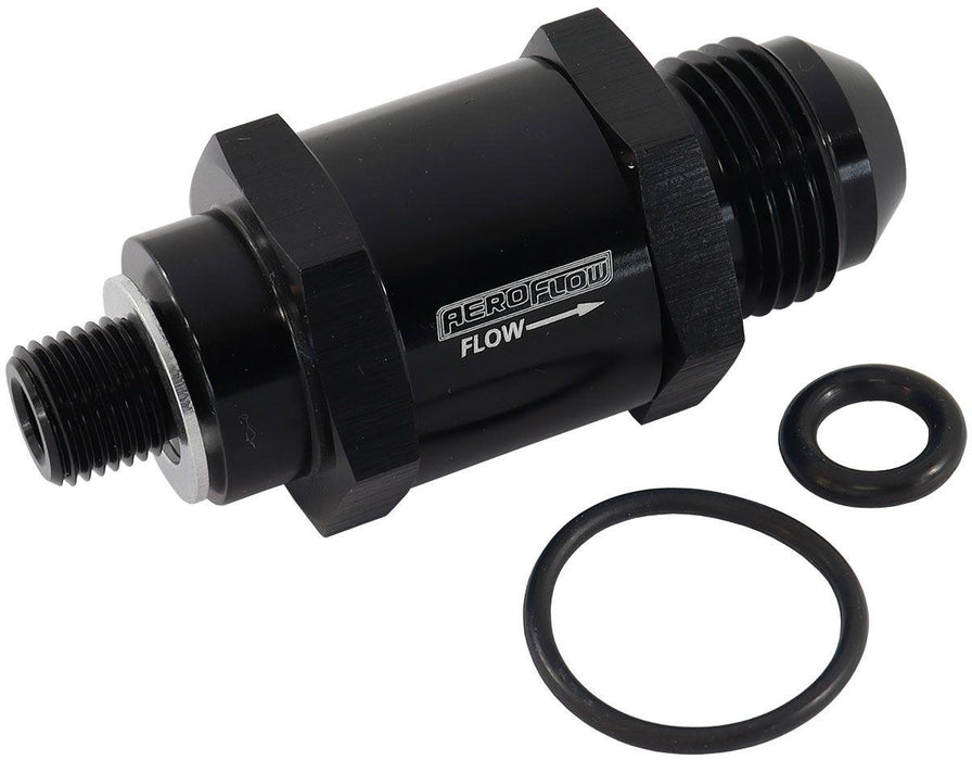 Aeroflow EFI Fuel Pump Check Valve -6AN (M10 x 1.00mm) (AF616-06BLK)