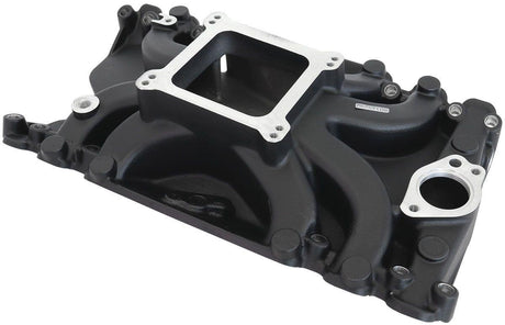 Aeroflow Holden 253-308 Low-Rise Single Plane Intake Manifold, Black Finish (AF6200-4000) AF6200-4000