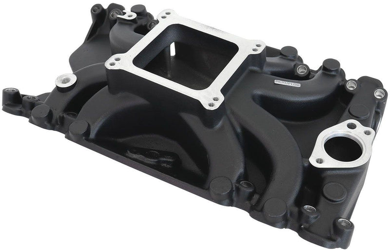 Aeroflow Holden 253-308 Low-Rise Single Plane Intake Manifold, Black Finish (AF6200-4000) AF6200-4000