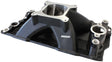 Aeroflow SB Chev Hi-Rise Single Plane Intake Manifold, Black Finish (AF6201-1000) AF6201-1000