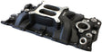 Aeroflow SB Chev Street Dual Plane Intake Manifold, Black Finish (AF6210-1000) AF6210-1000