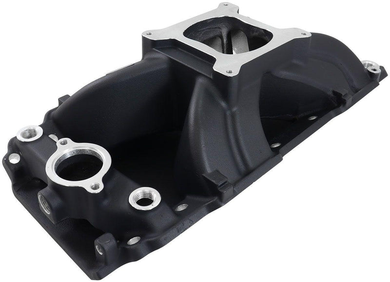 Aeroflow BB Chev Hi-Rise Single Plane Intake Manifold, Black Finish (AF6210-1002) AF6210-1002