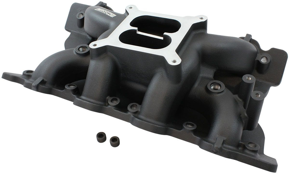 Aeroflow Ford 351 Cleveland Air Gap Dual Plane Intake Manifold, Black Finish (AF6210-2002)