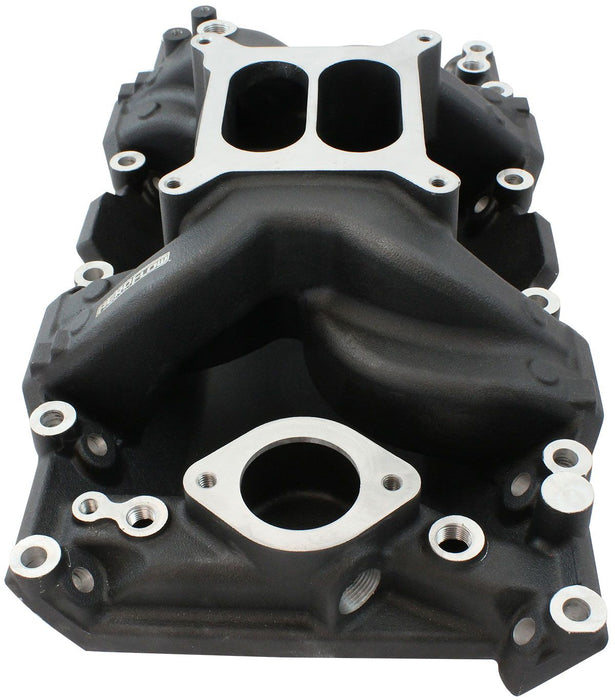 Aeroflow Small Block Chrysler Air Gap Dual Plane Intake Manifold, Black Finish (AF6210-3005)