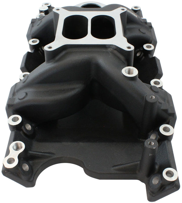 Aeroflow Small Block Chrysler Air Gap Dual Plane Intake Manifold, Black Finish (AF6210-3005)