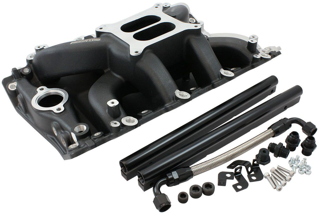 Aeroflow Holden 304 EFI Air Gap Dual Plane Intake Manifold, Black Finish (AF6210-4003)