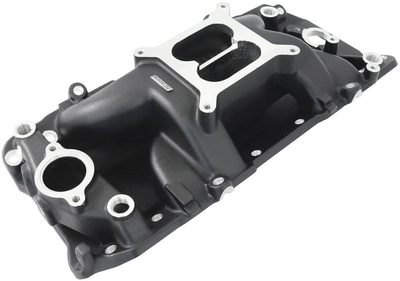Aeroflow BB Chev Air Gap Dual Plane Intake Manifold, Black Finish (AF6211-1001) AF6211-1001