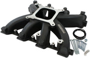 Aeroflow GM LS Cathedral Port Carburettor Street Single Plane Non-EFI Intake Manifold, Black Finish (AF6240-5000) AF6240-5000