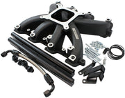 Aeroflow GM LS Rectangle Port Carburettor Street Single Plane EFI Intake Manifold, Black Finish (AF6250-6000) AF6250-6000