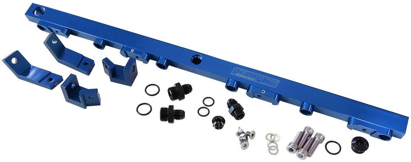 Aeroflow Ford BA-BF Barra 4.0L DOHC Billet EFI Fuel Rail - Blue (AF64-2004) AF64-2004