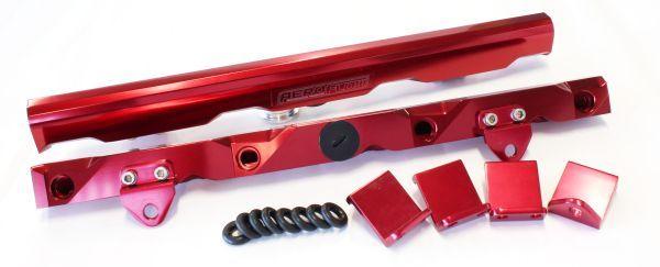 Aeroflow GM LS7 Billet EFI Fuel Rails - Red (AF64-2007R)