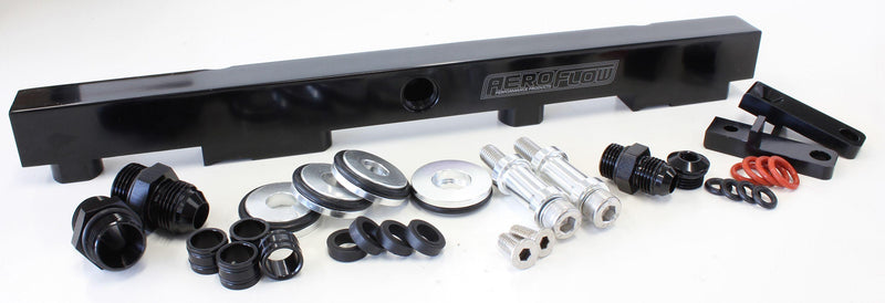 Aeroflow Nissan S13 SR20 Billet EFI Fuel Rail - Black (AF64-2009BLK) AF64-2009BLK