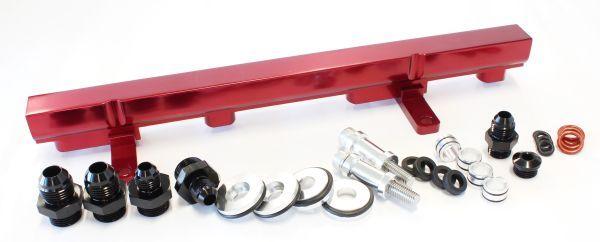 Aeroflow Nissan S13 SR20 Billet EFI Fuel Rail - Red (AF64-2009R) AF64-2009R